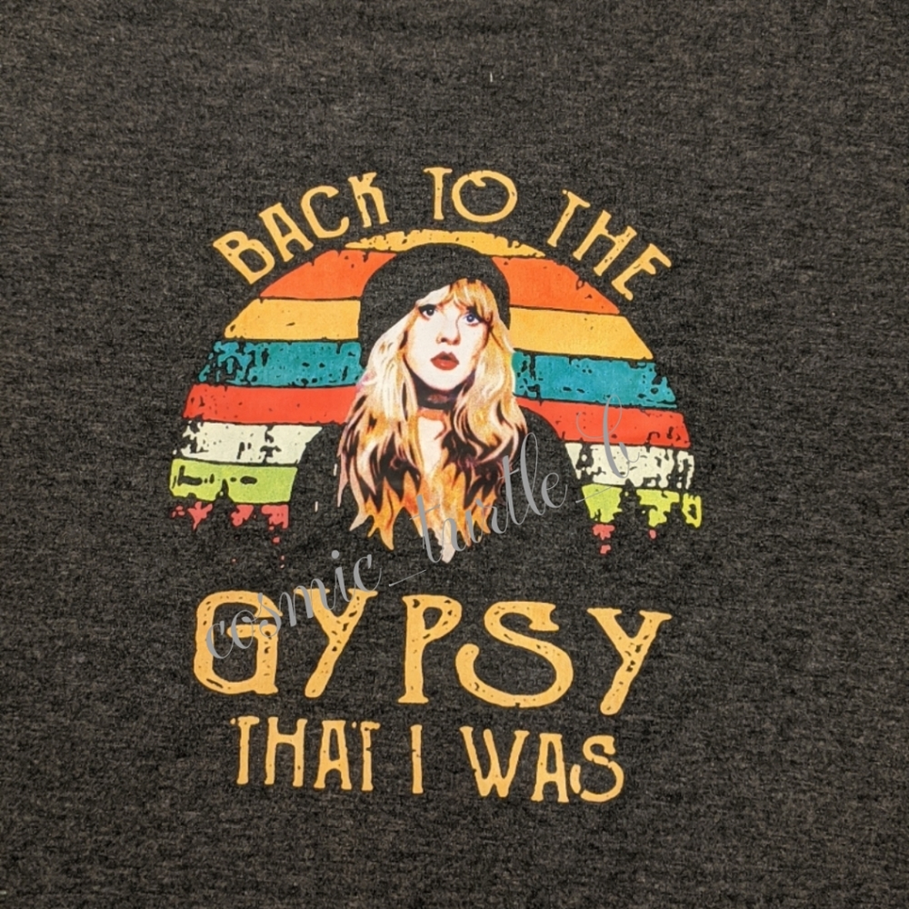 SALE!New Stevie Nicks "Back to the Gypsy That I Was" Graphic T-Shirt Top - Picture 2 of 12